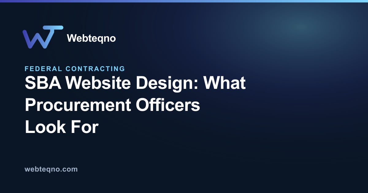 SBA Website Design: What Procurement Officers Look For