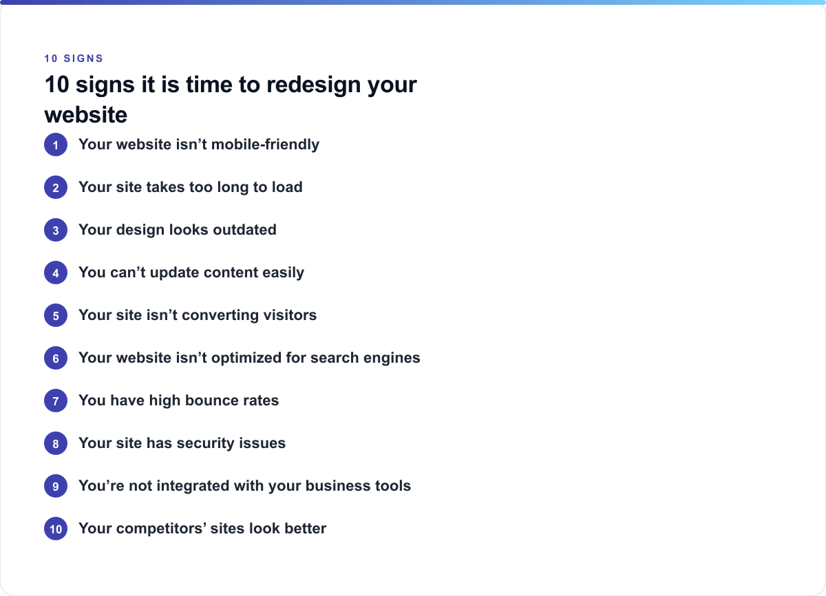10 signs it is time to redesign your small business website