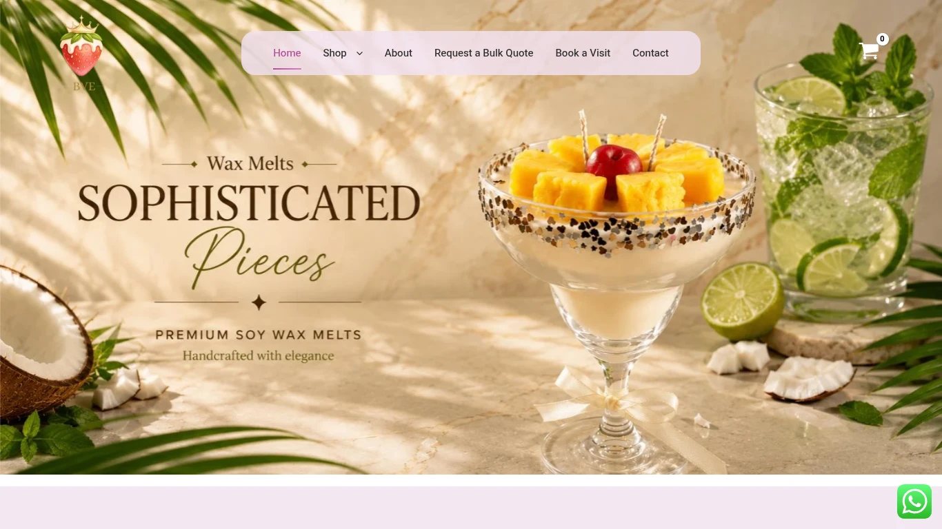 Beautiful Vivid Elements website designed by Webteqno — Handcrafted Candles & Gifts / E-commerce in Greater Portmore, St. Catherine, Jamaica