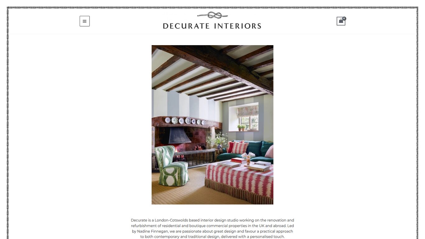 Decurate Interiors website designed by Webteqno — Interior Design in London & Cotswolds, UK