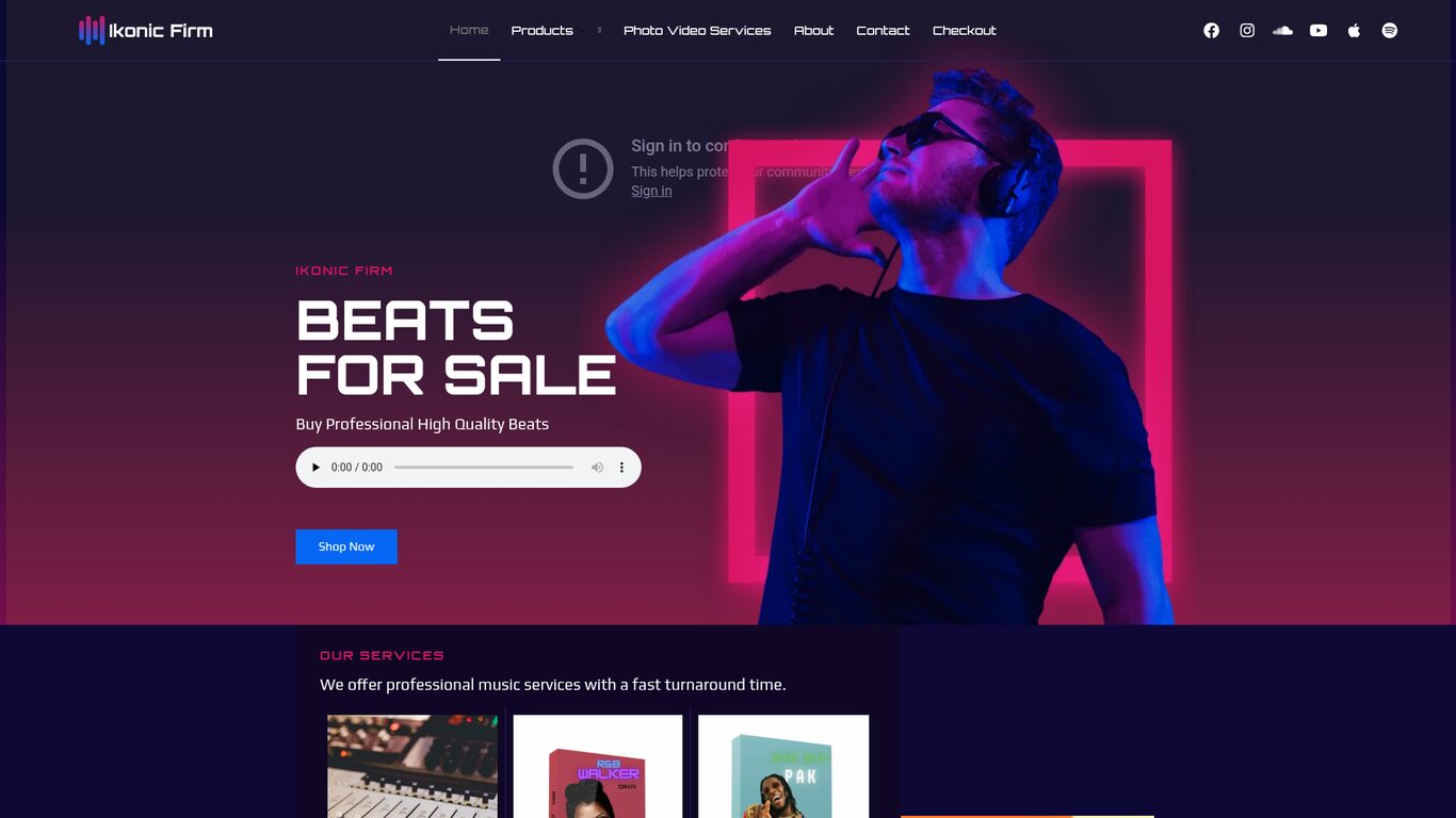Ikonic Firm website designed by Webteqno — Music Production / Audio Engineering in Ft. Lauderdale, Florida, USA