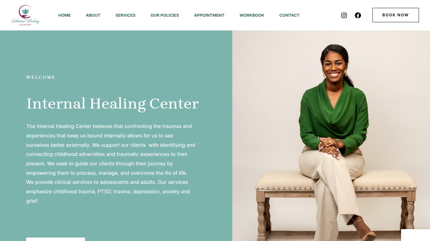 Internal Healing Center website designed by Webteqno — Healthcare / Mental Health & Trauma Therapy in New Jersey & Texas, USA