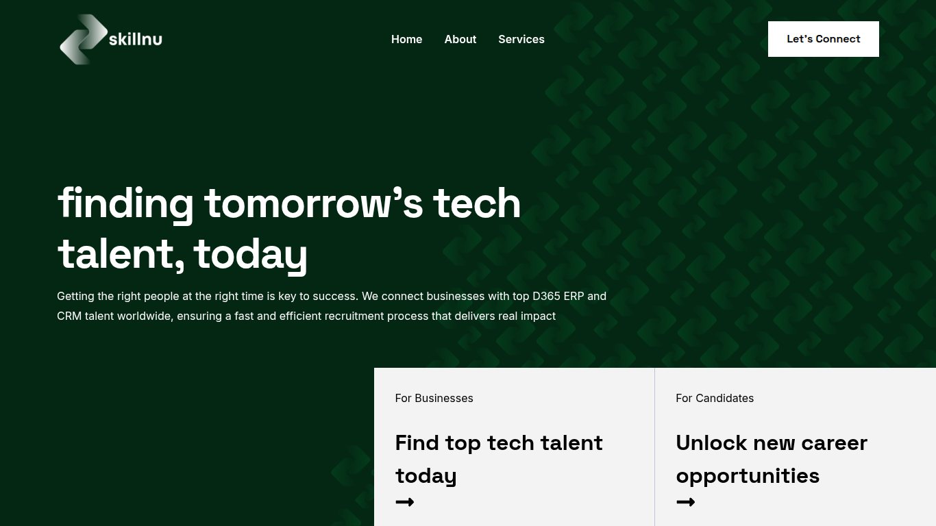 skillnu website designed by Webteqno — IT Recruitment / Microsoft Dynamics 365 in Bury St Edmunds, England, UK