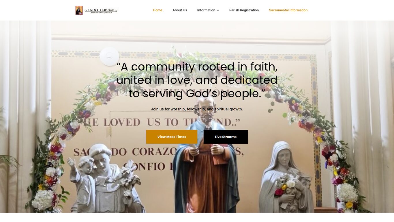 St. Jerome Roman Catholic Church website designed by Webteqno — Religious Organization / Catholic Parish in Brooklyn, New York, USA