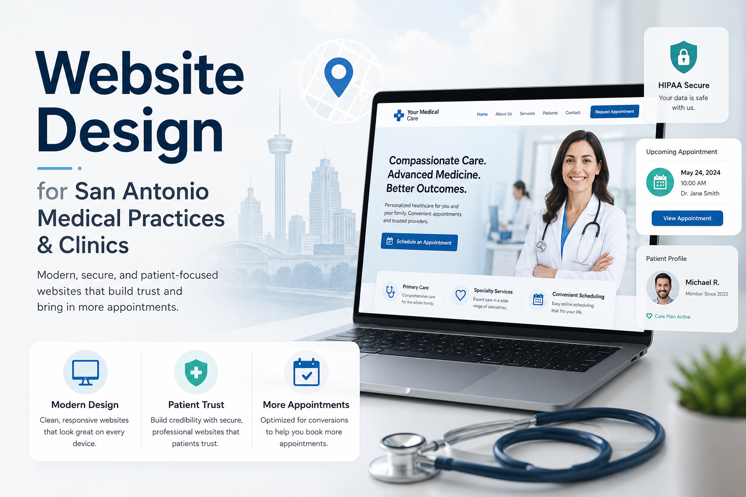 Website Design for San Antonio Medical Practices & Clinics — Webteqno