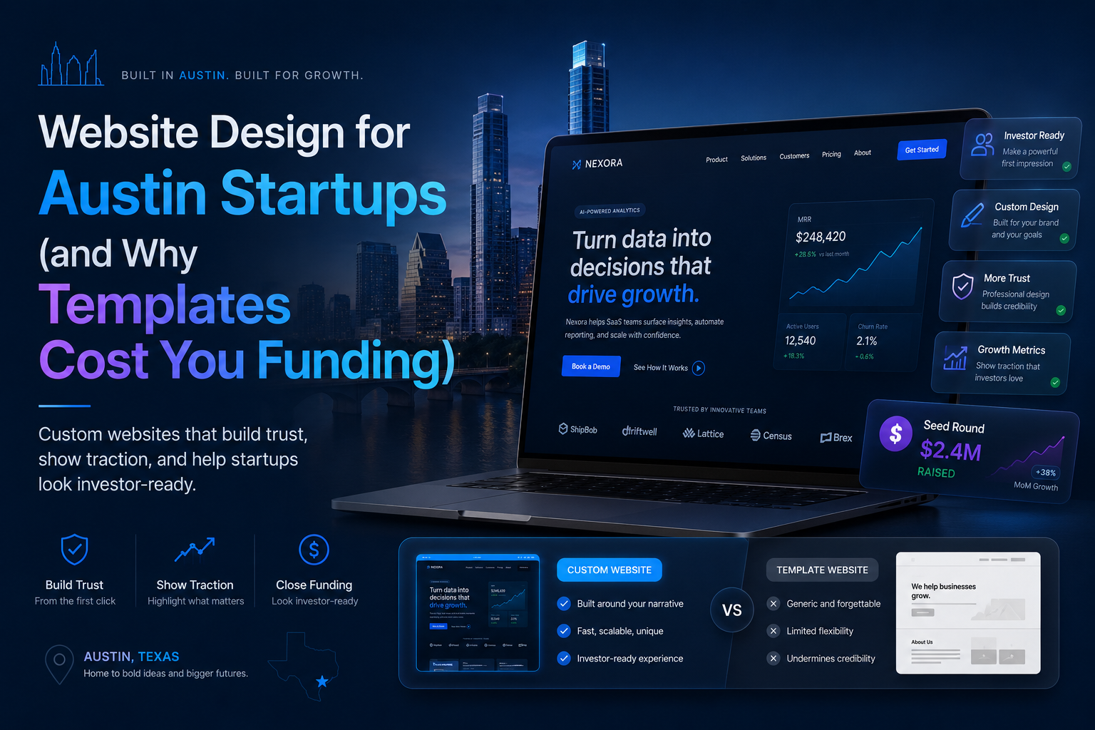 Website Design for Austin Startups (and Why Templates Cost You Funding) — Webteqno